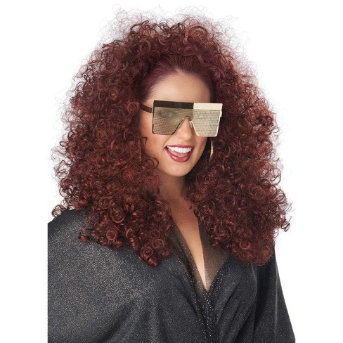 3/4 Curly Fall Wig Burgundy