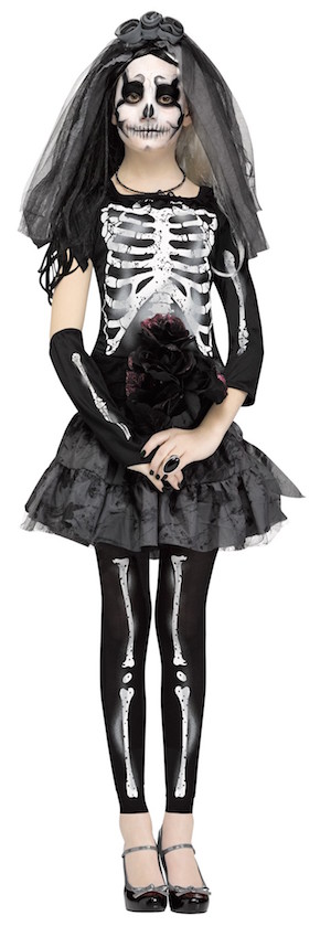 Girls Skeleton Bride Costume