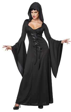 Women Deluxe Hooded Robe (Black)