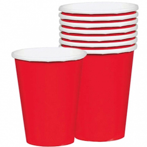 Apple Red Paper Cups