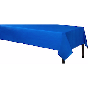 Bright Royal Blue Rectangular Plastic Table Cover