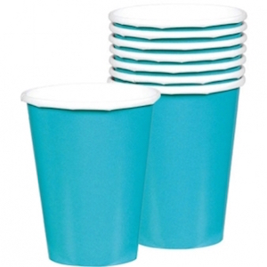 Caribbean Blue Paper Cups