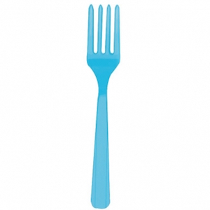 Caribbean Blue Plastic Forks