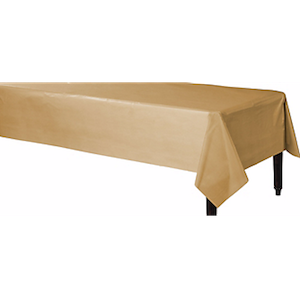 Gold Rectangular Plastic Table Cover