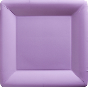 Lavender Square Paper Dinner Plates