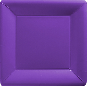 New Purple Square Paper Dinner Plates