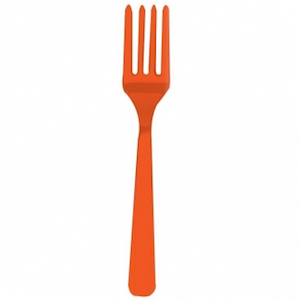 Orange Plastic Forks