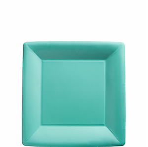 Robin's Egg Blue Square Paper Dessert Plates