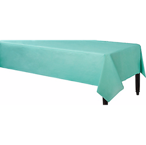 Robin's Egg Blue Rectangular Plastic Table Cover