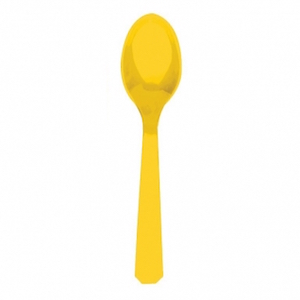 Yellow Sunshine Plastic Spoons