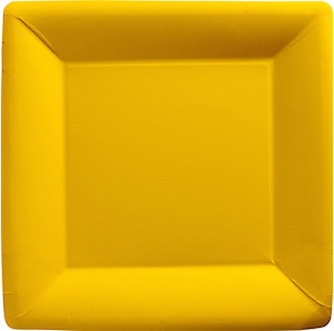 Yellow Sunshine Square Paper Dinner Plates