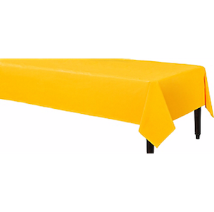 Yellow Sunshine Rectangular Plastic Table Cover