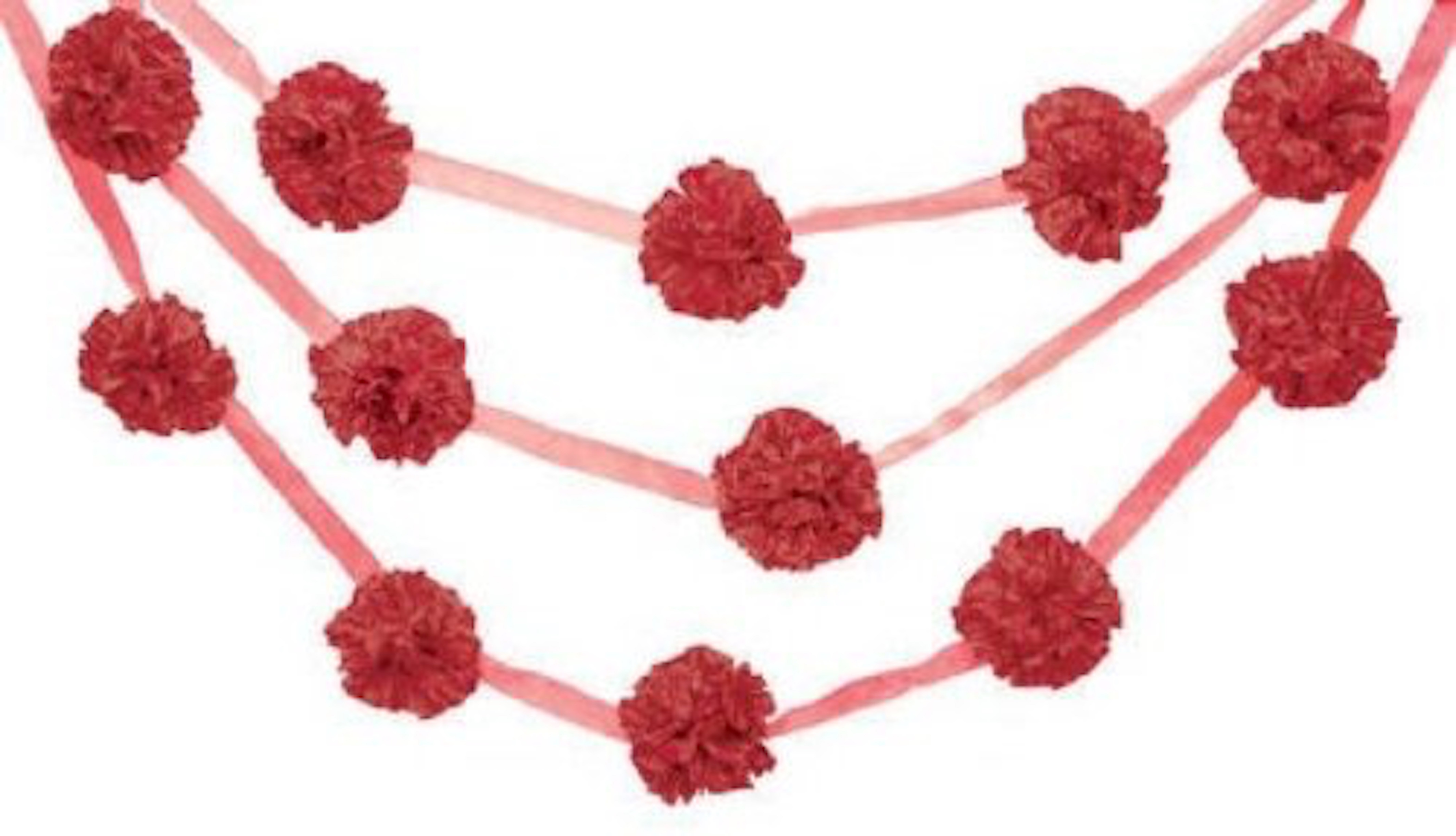 Red Pom Pom Garland