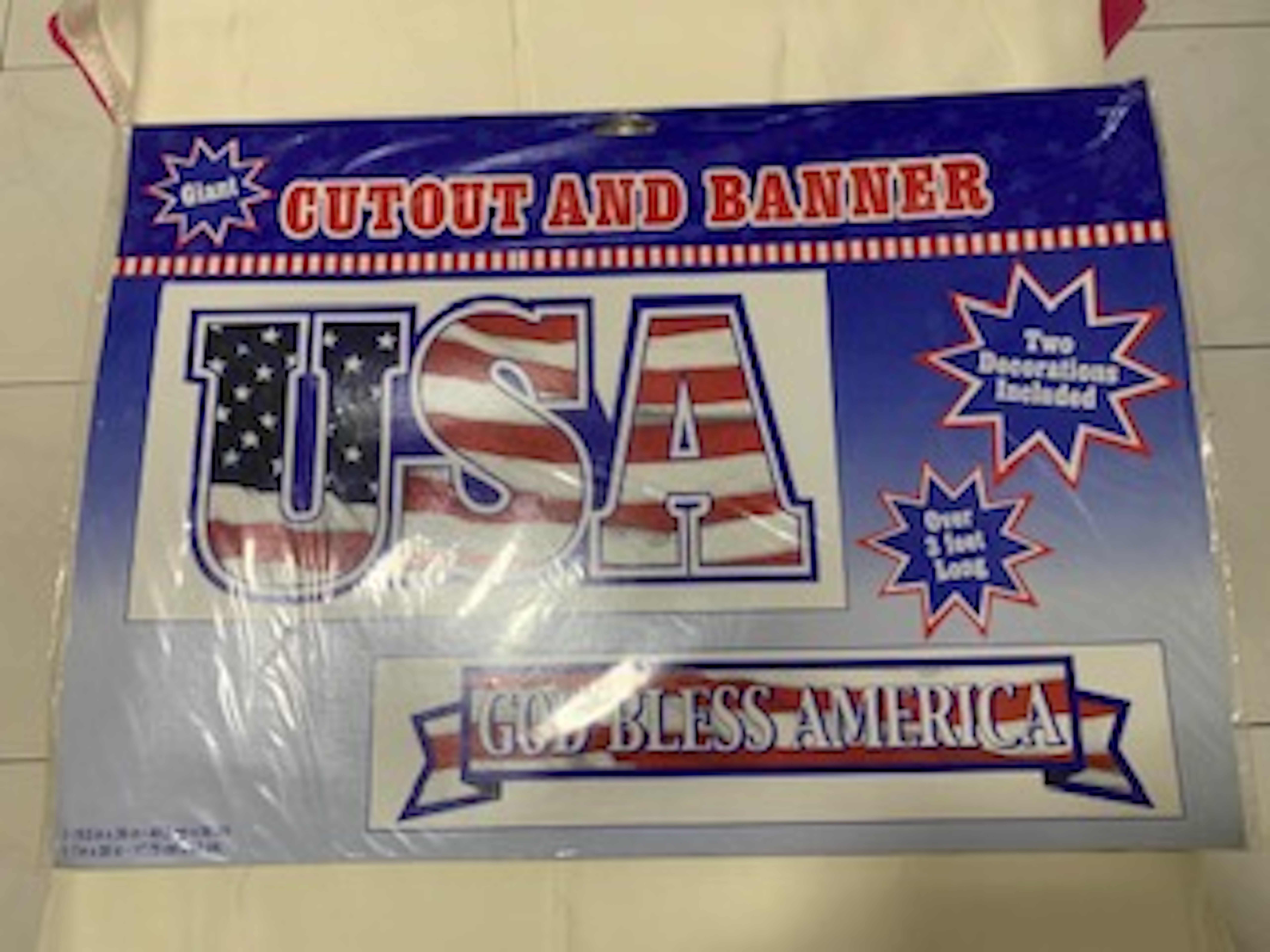 Patriotic Giant Cutout & Banner