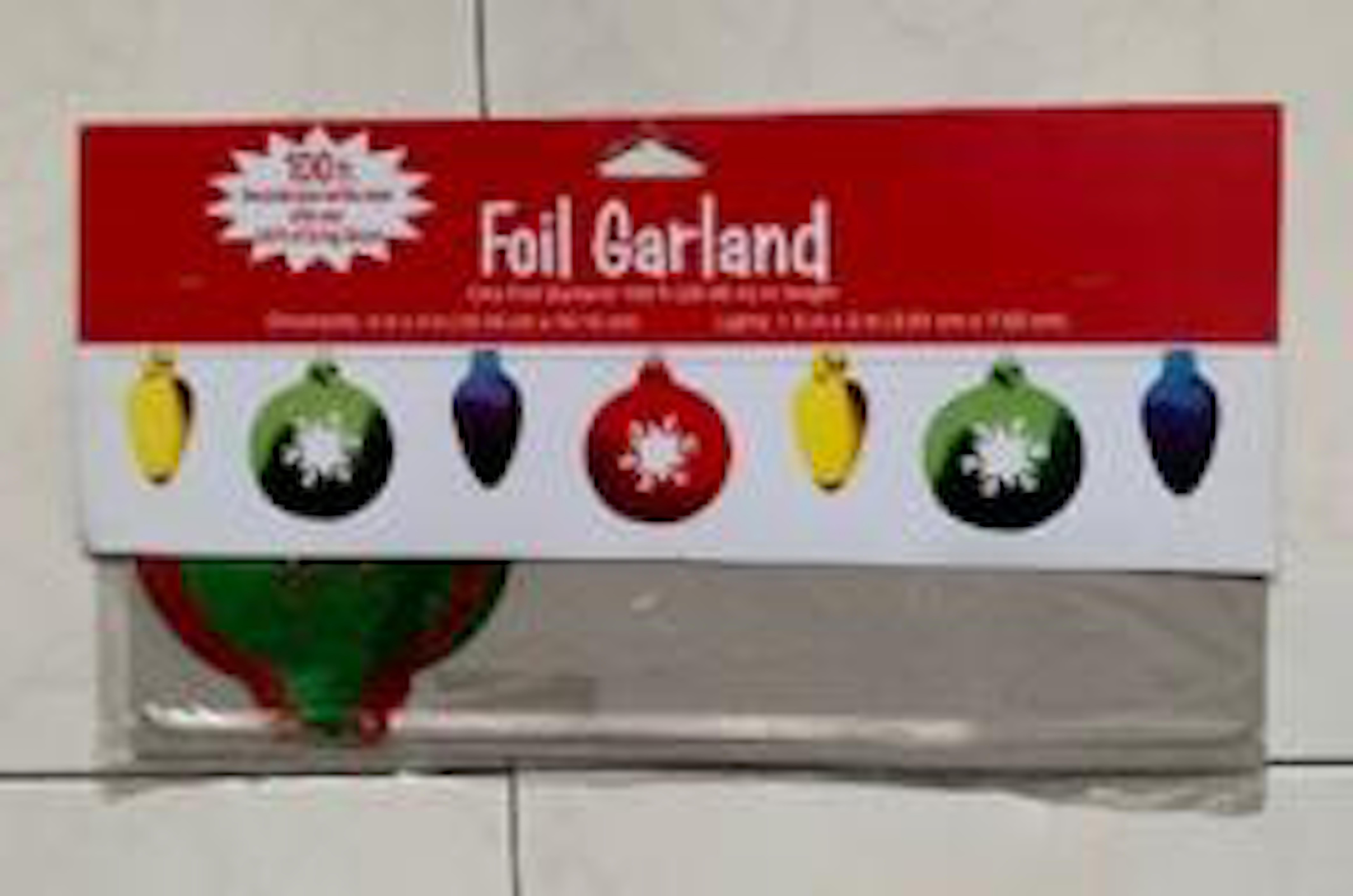 Christmas Ornaments Foil Garland