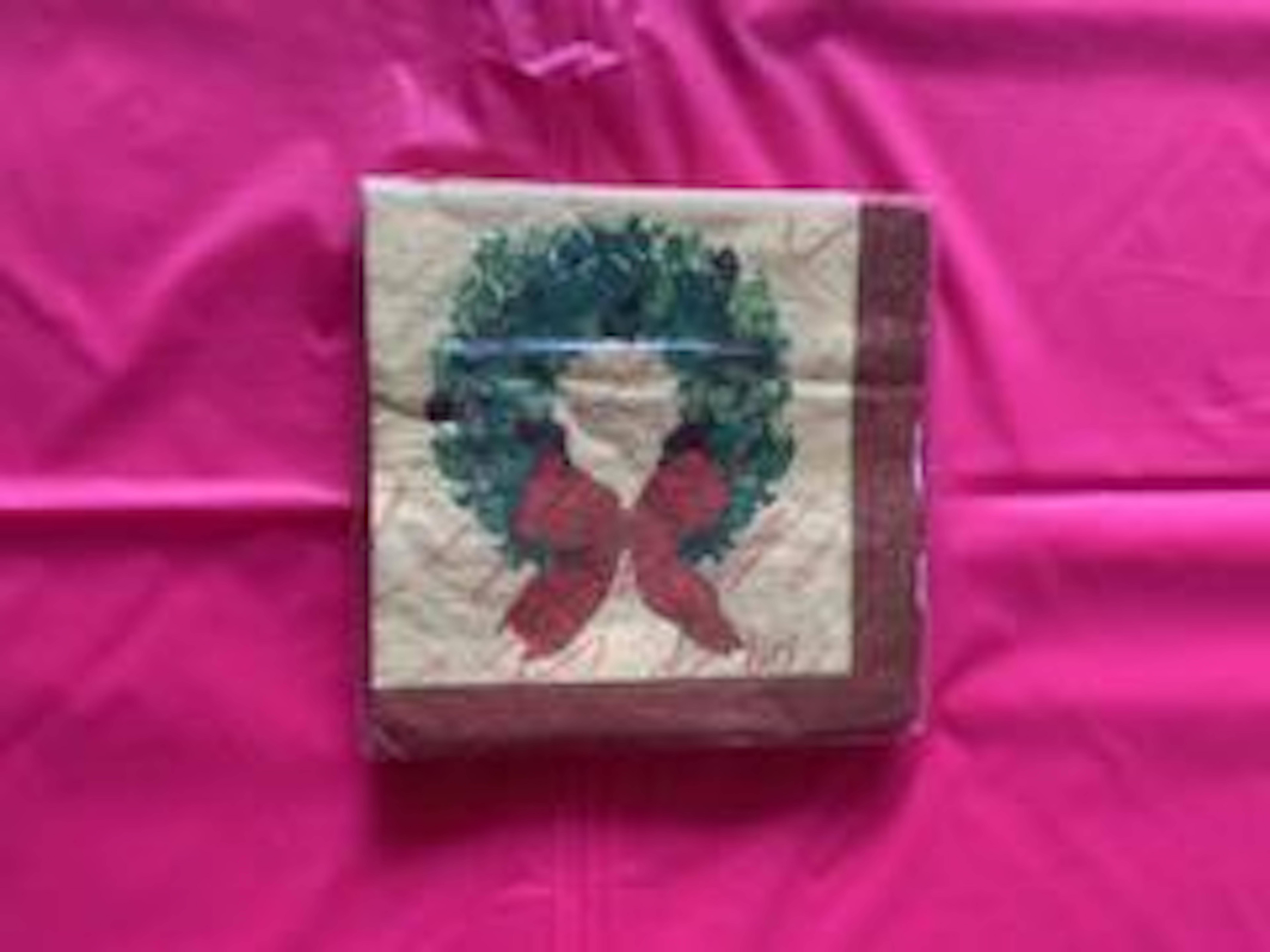Rustic Christmas Beverage Napkins