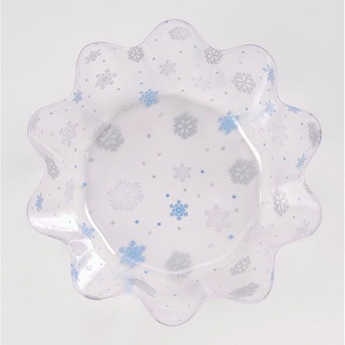 Snowflakes Fluted Serving Bowl