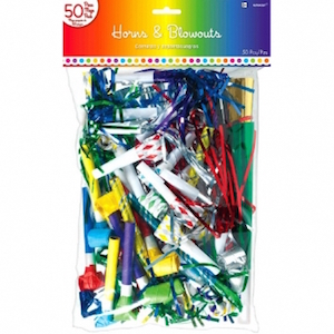 Assorted Colours Horns and Blowouts 