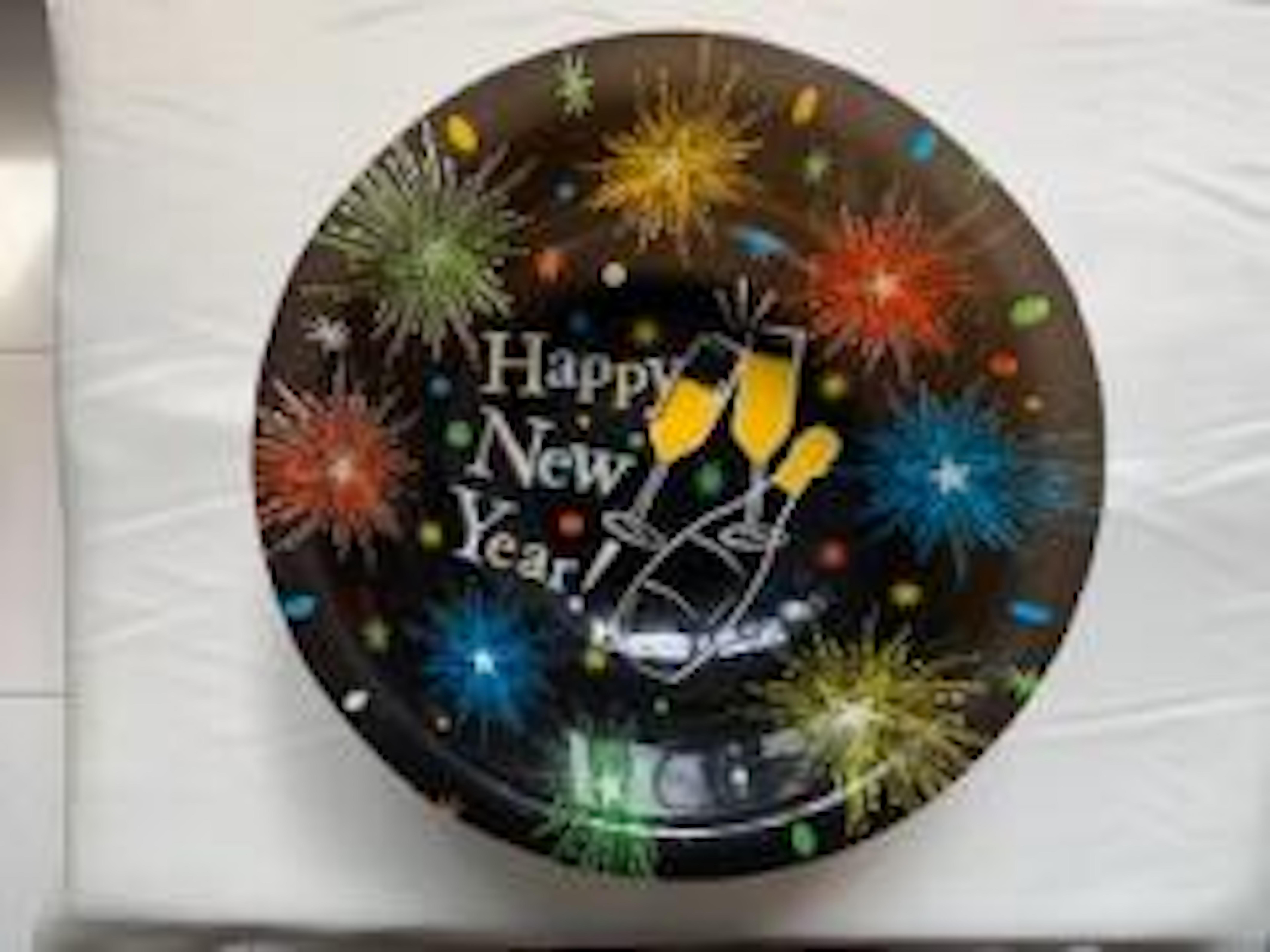 Happy New Year Plastic Serving Bowl