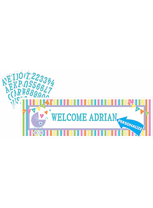 Baby Brights Giant Personalised Banner