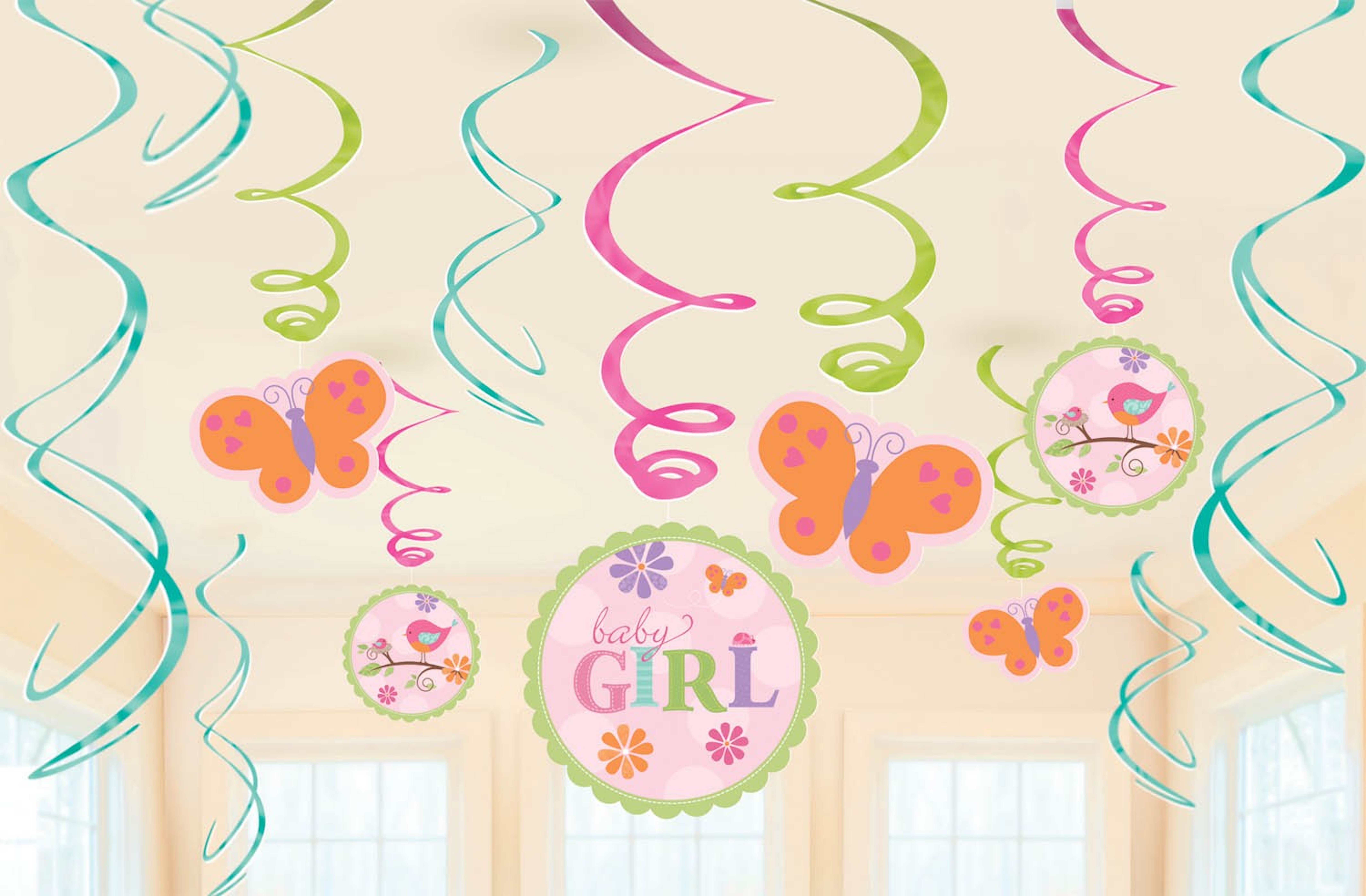 Tweet Baby Girl Swirl Decorations